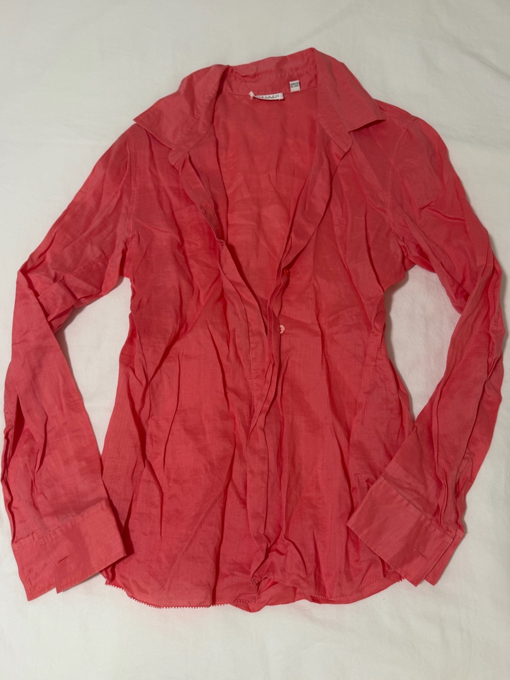 TAHARI Pink long sleeve button up shirt